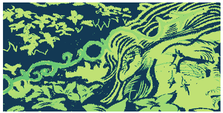 Illustration or flowers, a woman with tears